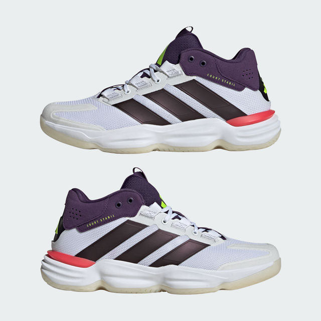 adidas courtstabil blanc marron rouge