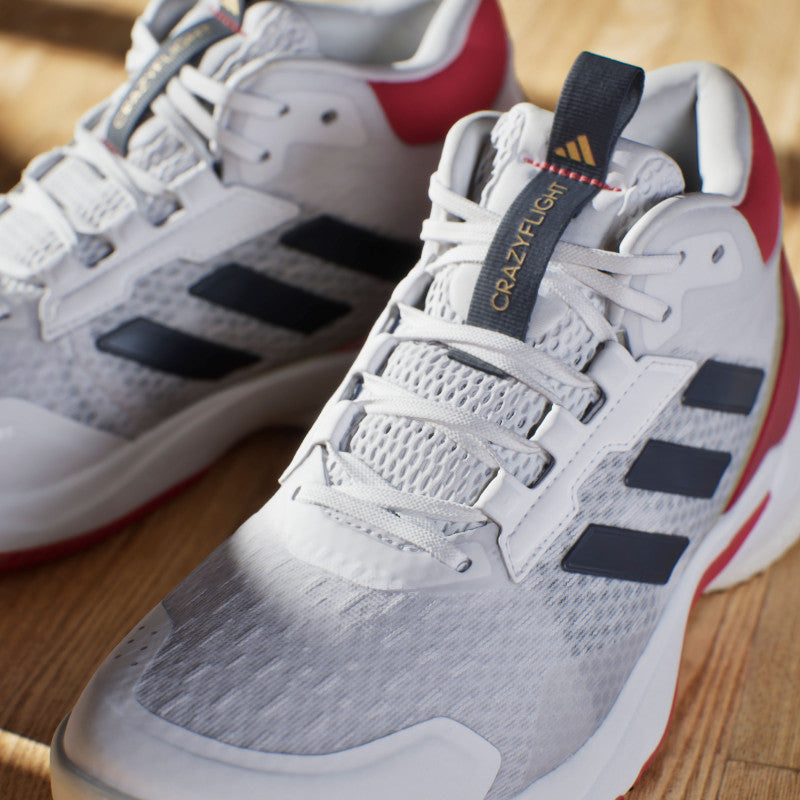 adidas crazyflight 5 mid femme blanc bleu rouge or