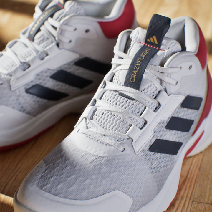 adidas crazyflight 5 mid femme blanc bleu rouge or