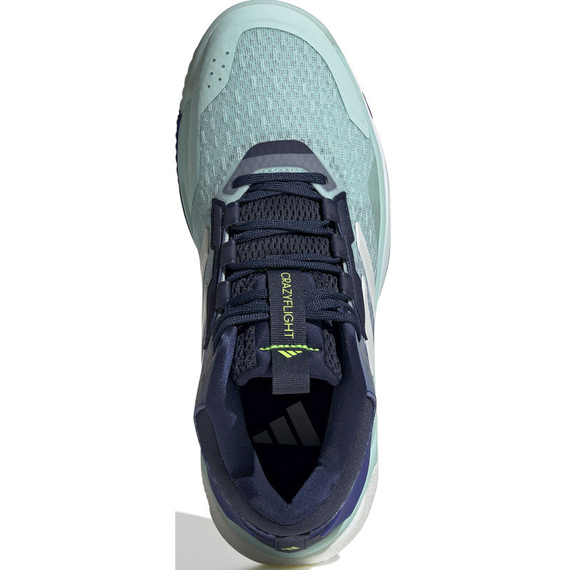 adidas crazyflight 5 mid femme bleu vert blanc