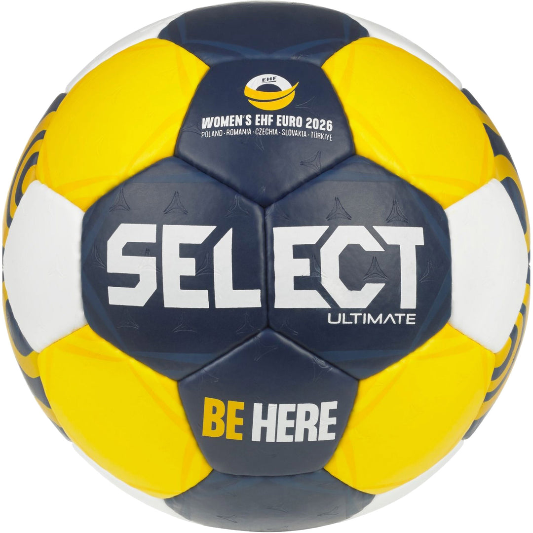 Ballon Select Ultimate EHF Euro Femme 2026 Bleu Blanc Jaune