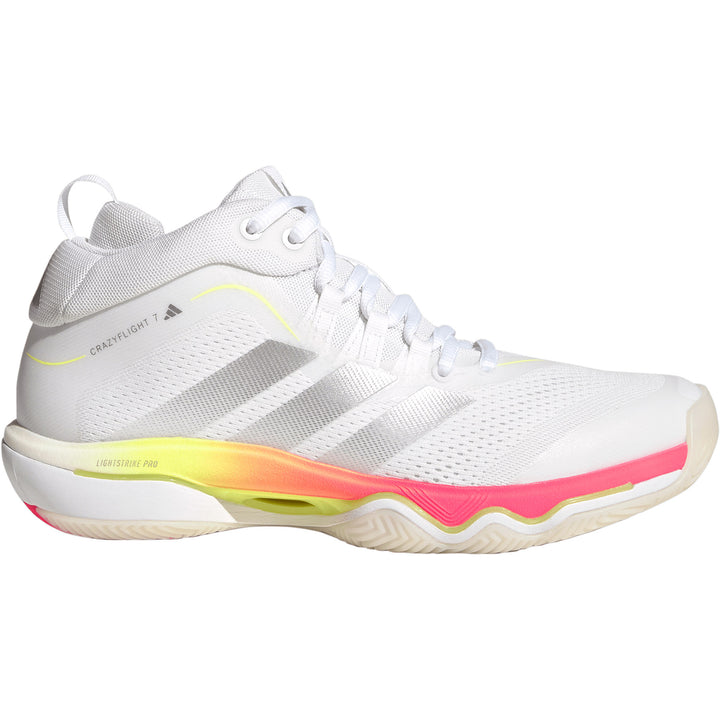 Adidas Crazyflight 7 Mid Femme Blanc Argent Multicolore