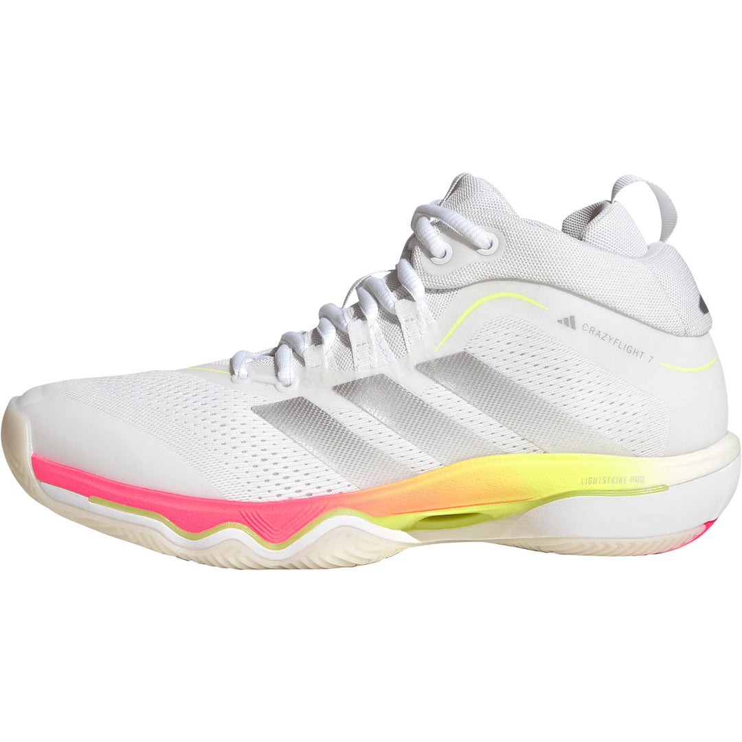 Adidas Crazyflight 7 Mid Femme Blanc Argent Multicolore