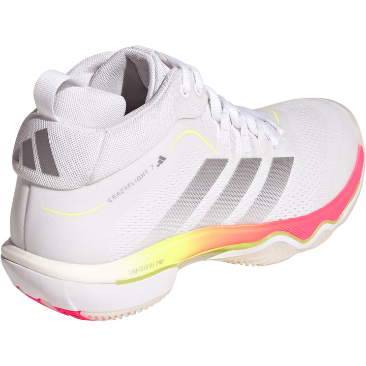 Adidas Crazyflight 7 Mid Femme Blanc Argent Multicolore