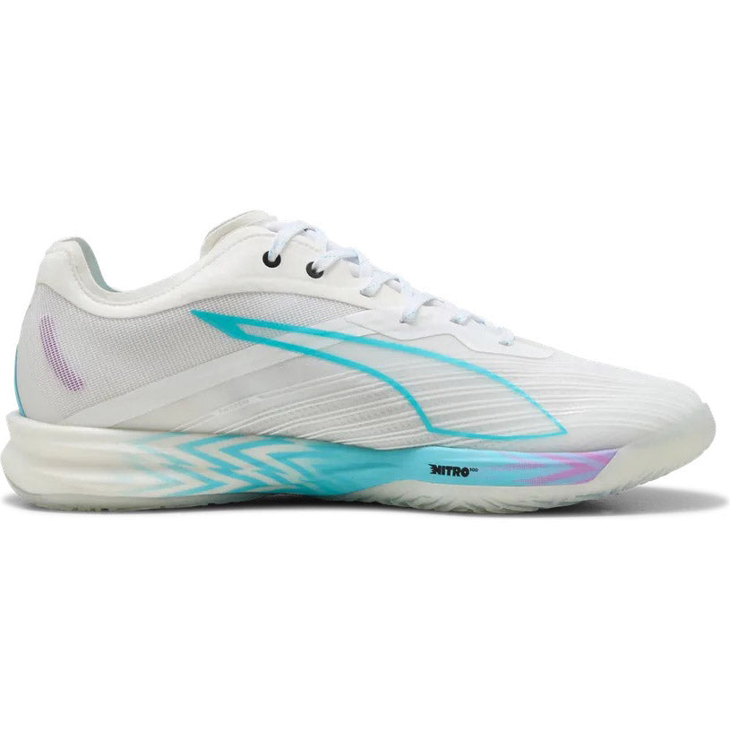 Puma Accelerate Nitro SQD 5 Blanc Turquoise Violet