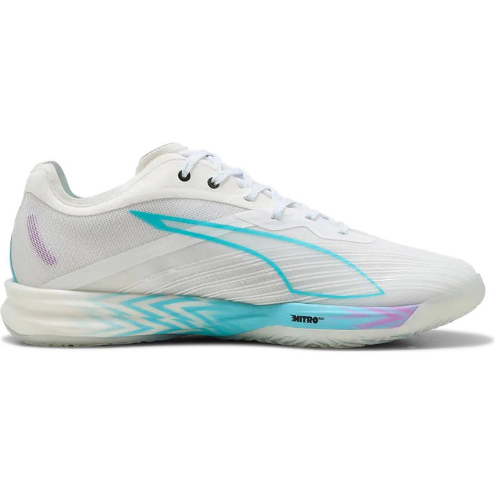Puma Accelerate Nitro SQD 5 Blanc Turquoise Violet