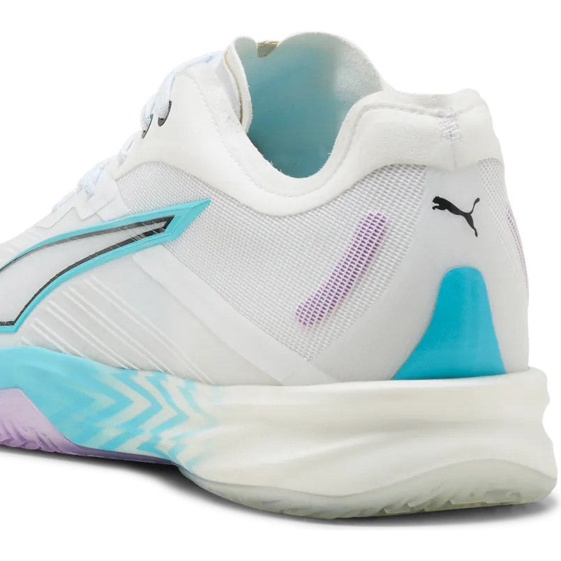 Puma Accelerate Nitro SQD 5 Blanc Turquoise Violet
