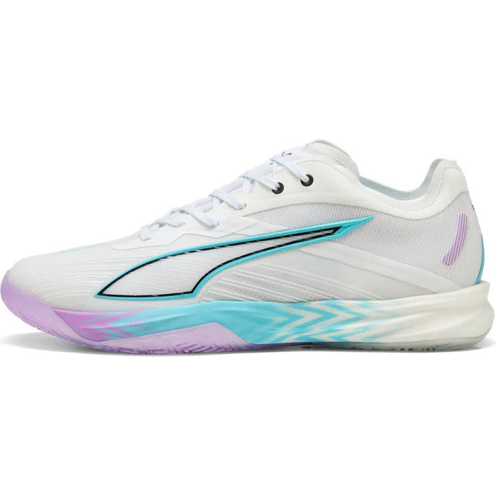 Puma Accelerate Nitro SQD 5 Blanc Turquoise Violet