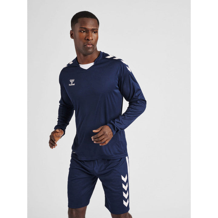 hummel maillot handball marine blanc hmlcore XK manches longues