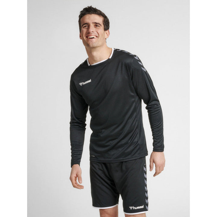 hummel maillot manches longues hmlauthentic poly noir blanc