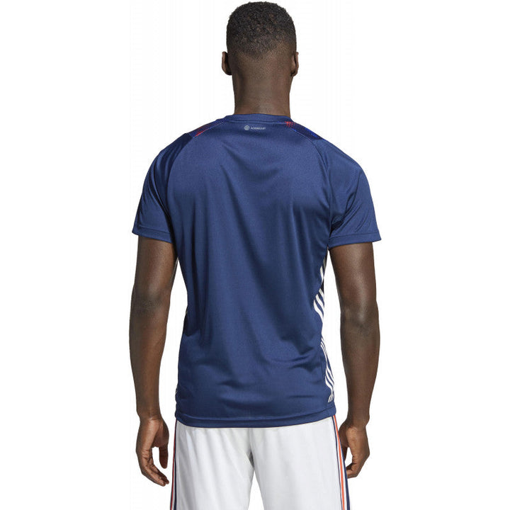 maillot echauffement ffhb equipe france handball 2023 bleu adidas