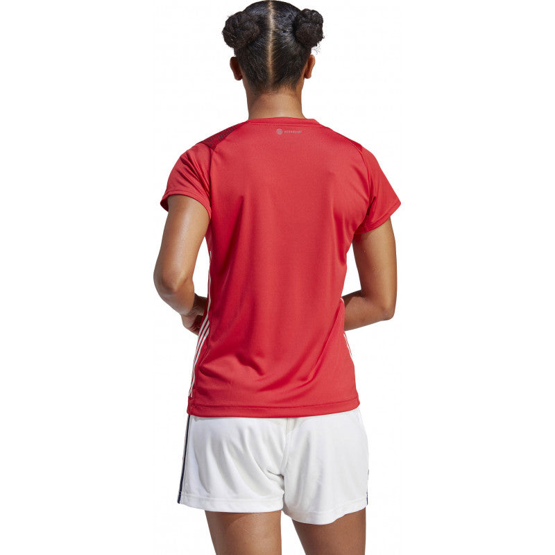 maillot echauffement ffhb equipe france handball 2023 rouge femme adidas