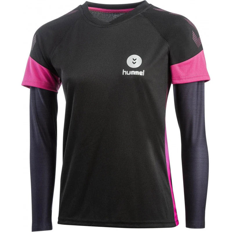 maillot hummel gardienne trophy 2019 couleur noir rose et gris
