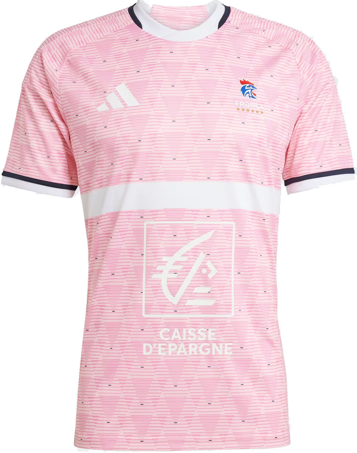 maillot rose equipe de france handball 2025 6 etoiles