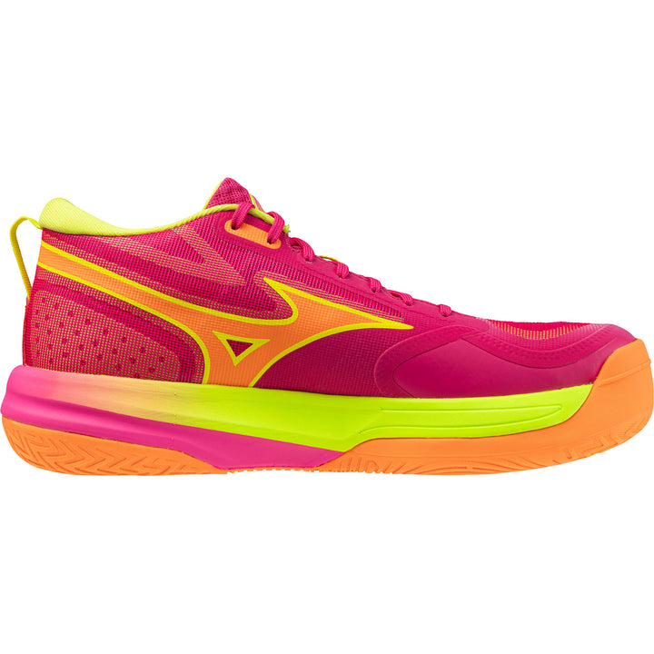 Chaussures de Handball Mizuno Neo Jump - Rose Fuchsia & Jaune Fluo