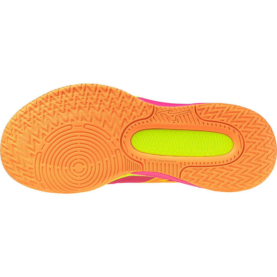 Chaussures de Handball Mizuno Neo Jump - Rose Fuchsia & Jaune Fluo