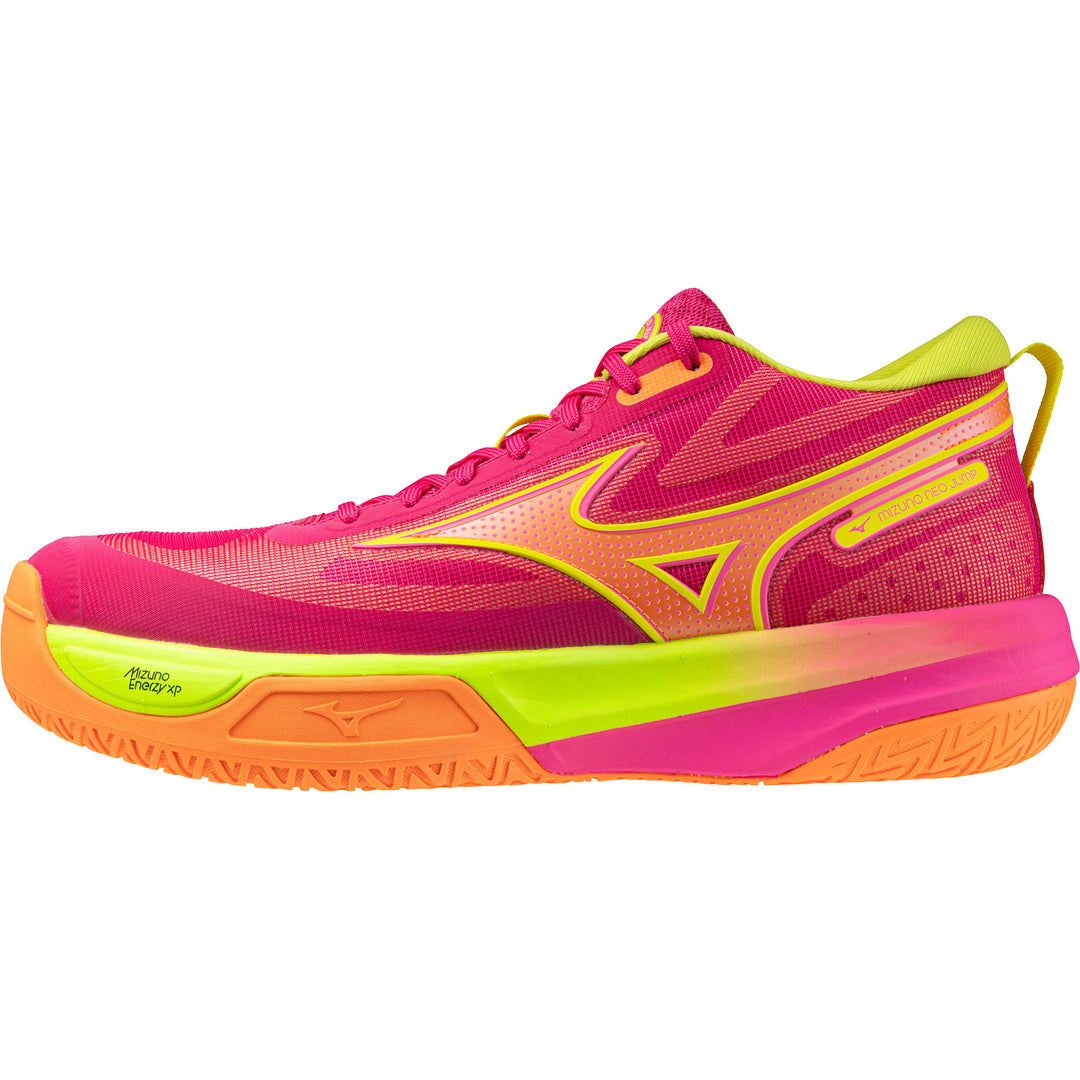 Chaussures de Handball Mizuno Neo Jump - Rose Fuchsia & Jaune Fluo