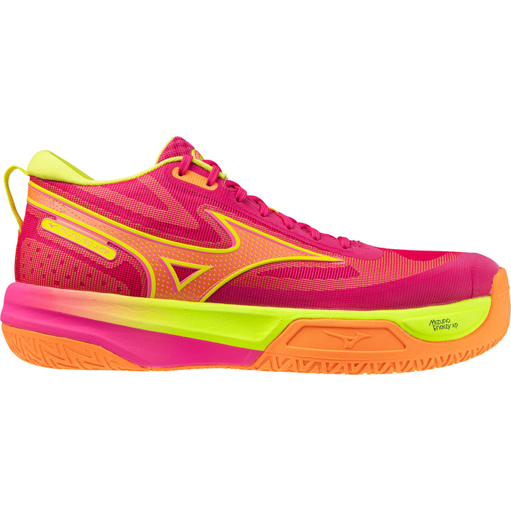 Chaussures de Handball Mizuno Neo Jump - Rose Fuchsia & Jaune Fluo