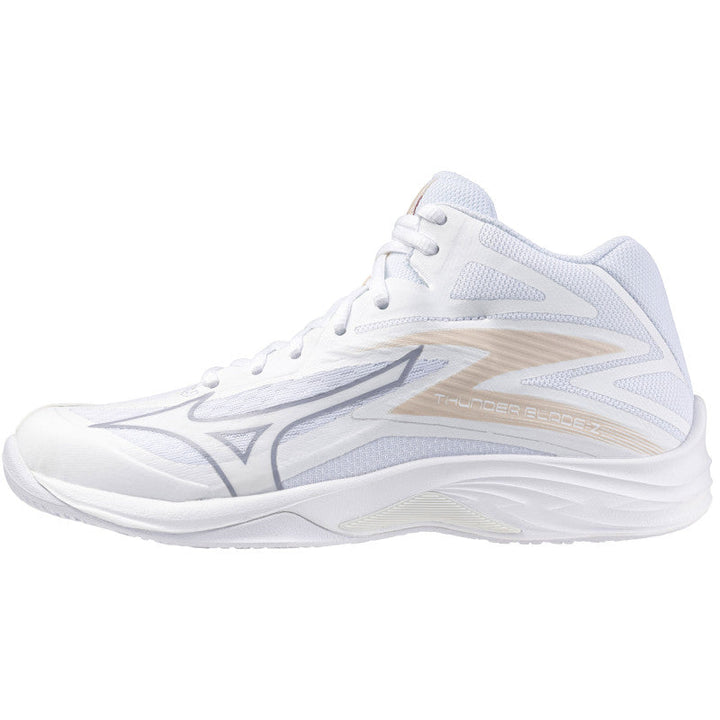 mizuno thunder blade z mid femme blanc beige