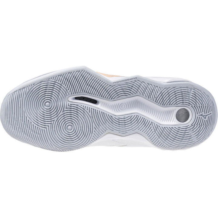 mizuno wave dimension femme blanc saumon