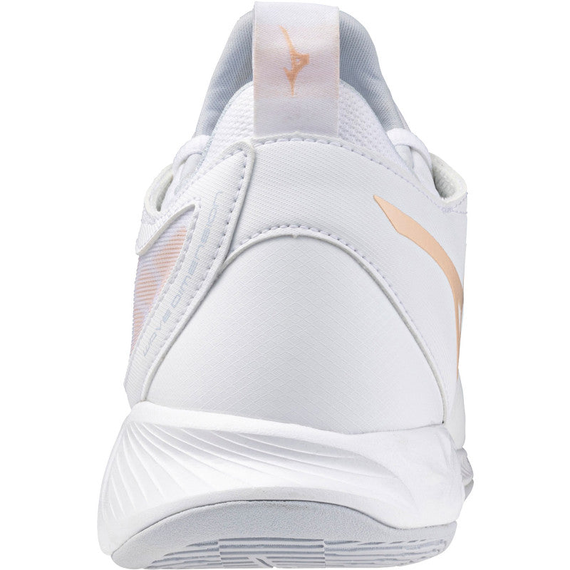 mizuno wave dimension femme blanc saumon
