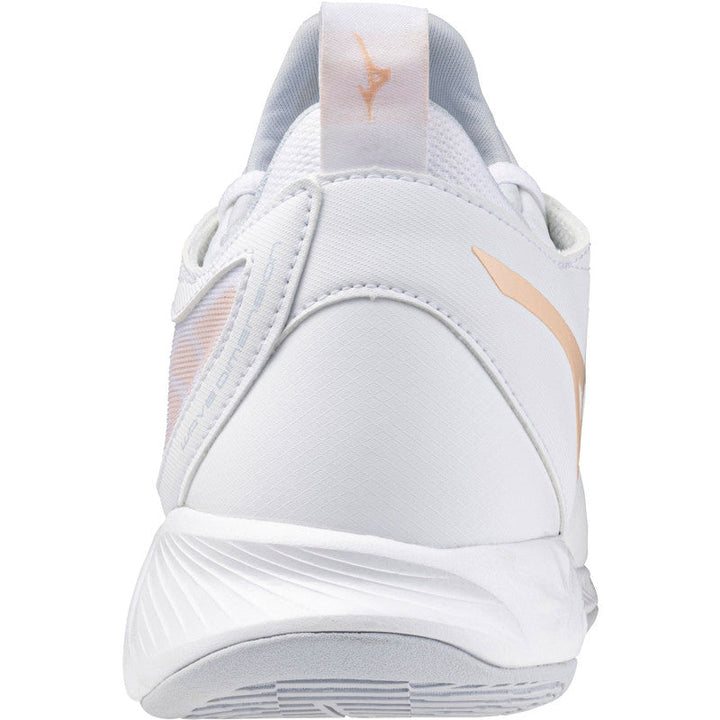 mizuno wave dimension femme blanc saumon
