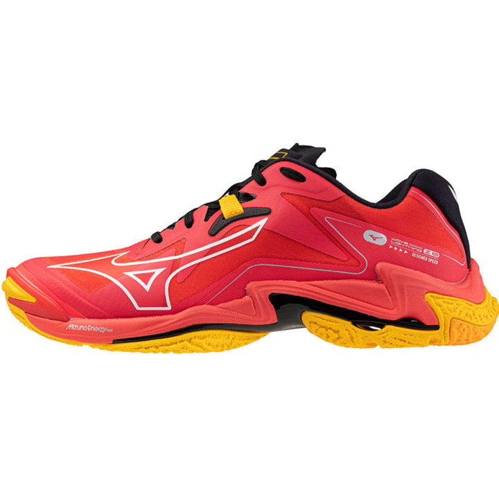 mizuno wave lightning Z8 rouge orange jaune noir blanc