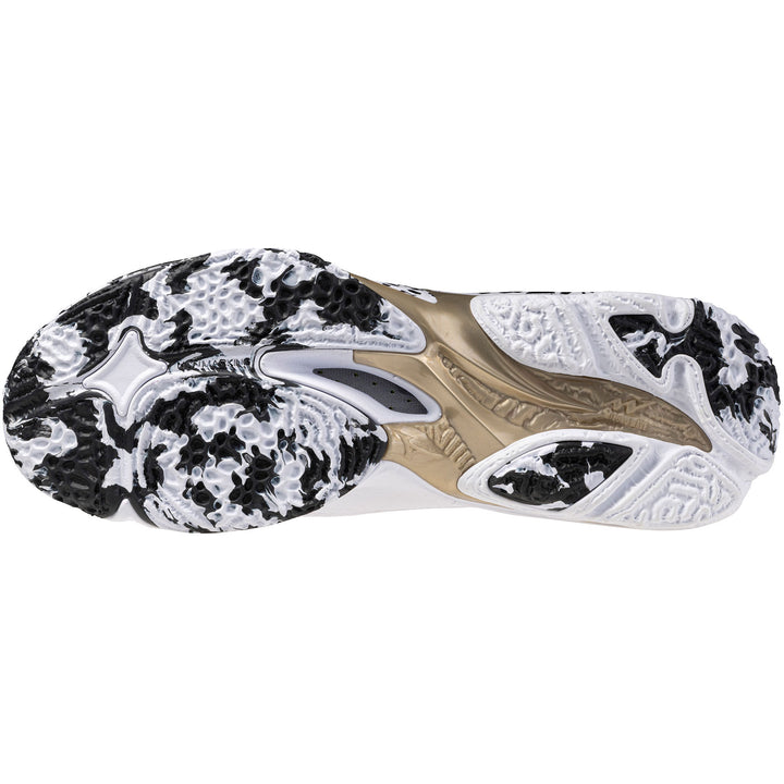 mizuno wave lightning z8 kakizome blanc noir or