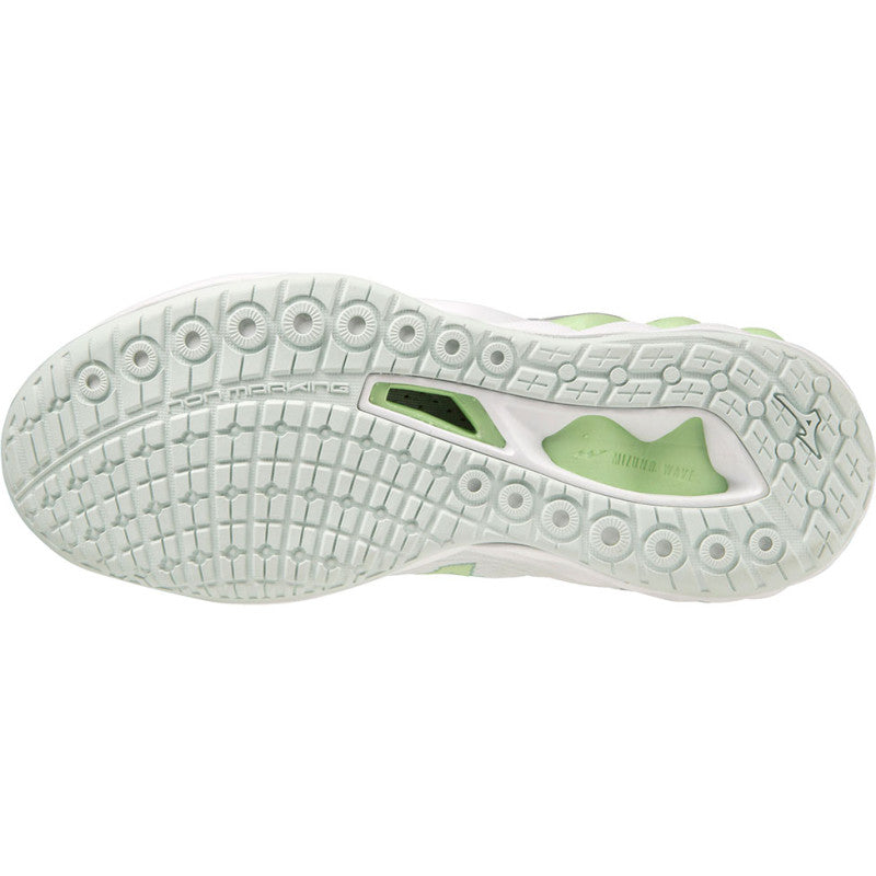 mizuno wave luminous 2 femme blanc vert
