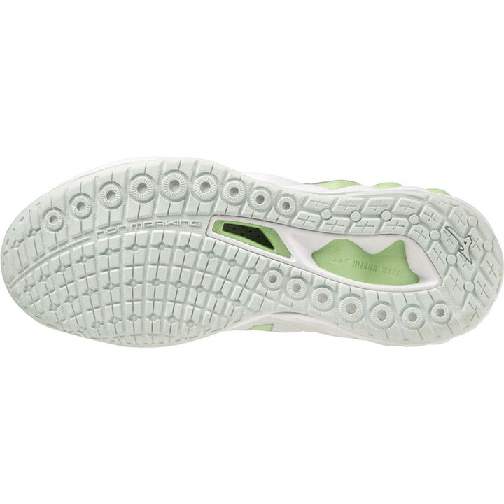mizuno wave luminous 2 femme blanc vert
