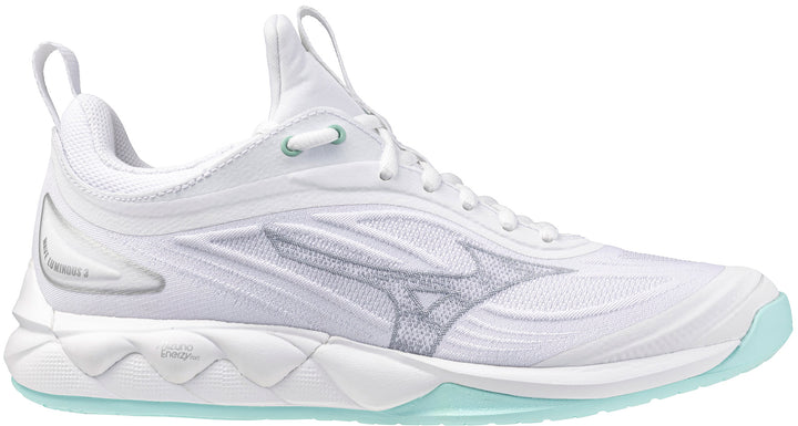mizuno wave luminous 3 blanc vert gris
