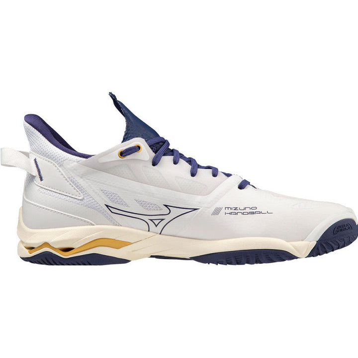 mizuno wave mirage 5 blanc bleu or