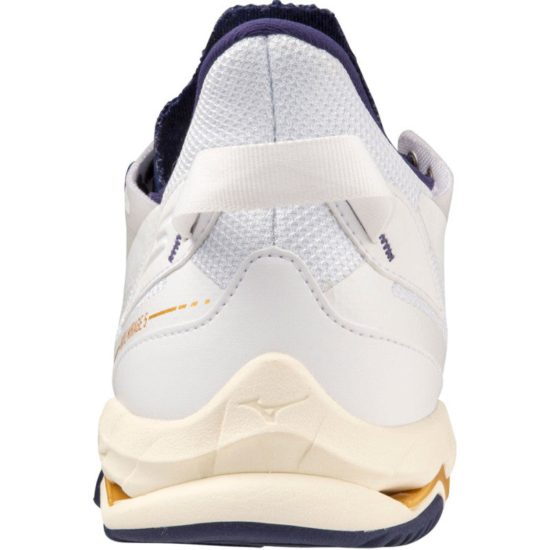 mizuno wave mirage 5 blanc bleu or