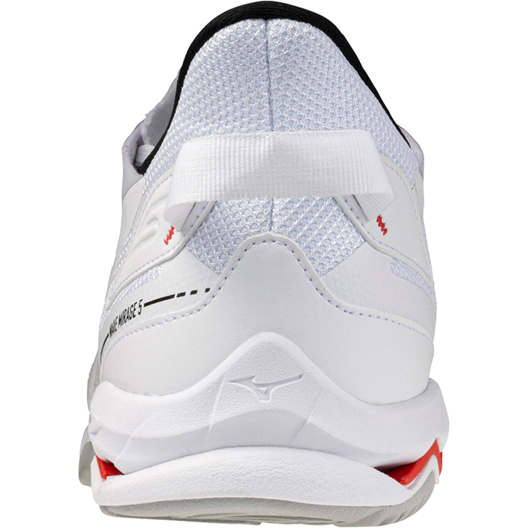 mizuno wave mirage 5 blanc rouge noir