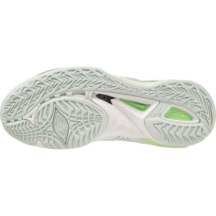 mizuno wave mirage 5 blanc vert gris