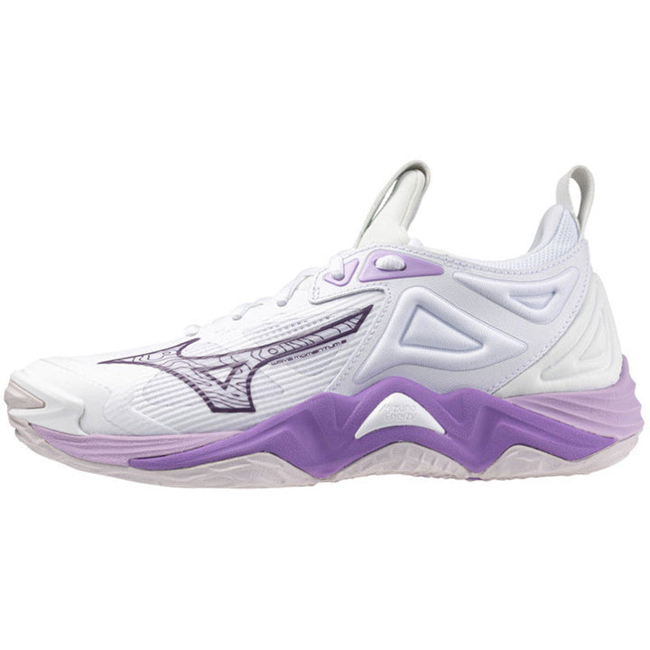 mizuno wave momentum 3 femme blanc violet