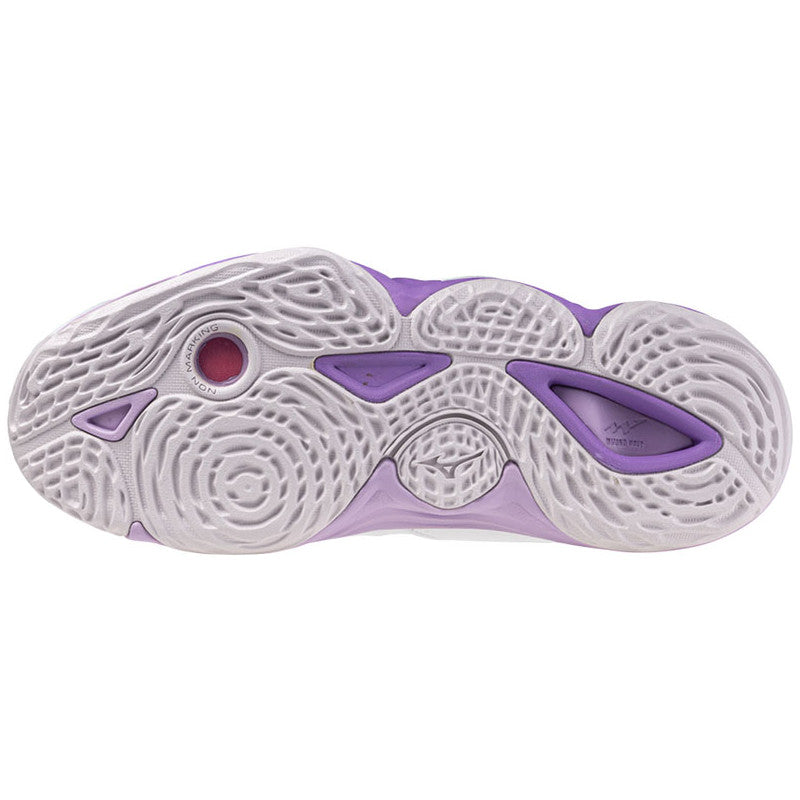 mizuno wave momentum 3 femme blanc violet