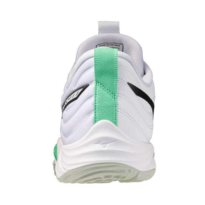 mizuno wave momentum elite blanc gris vert