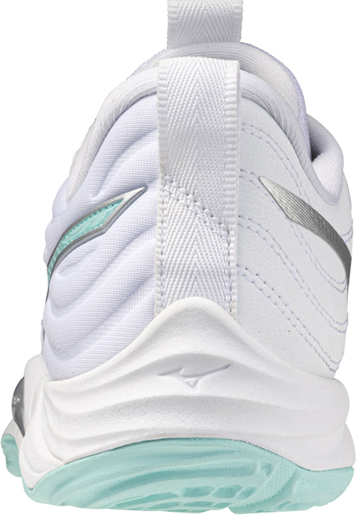 mizuno wave momentum elite blanc vert gris