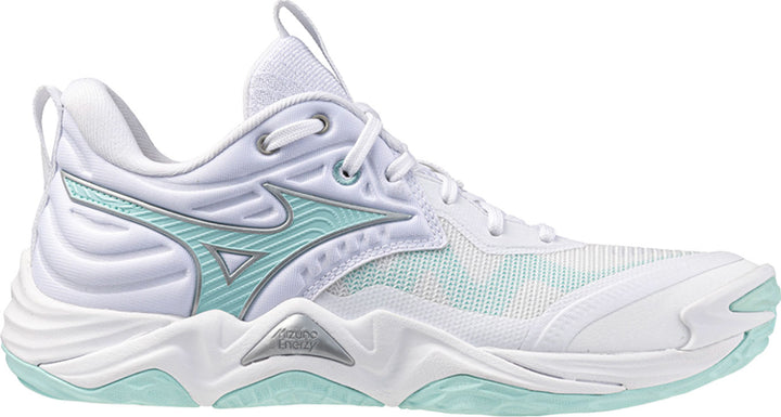mizuno wave momentum elite blanc vert gris
