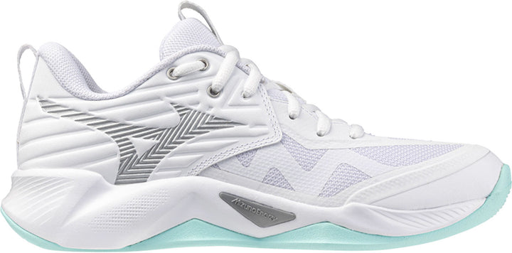 Mizuno Wave Momentum Pro blanc gris vert
