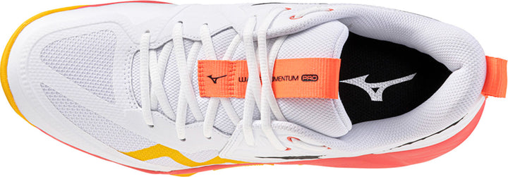 mizuno wave momentum pro blanc orange jaune