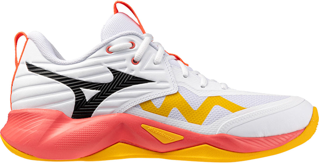 mizuno wave momentum pro blanc orange jaune