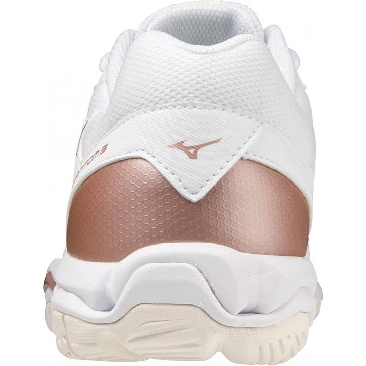 mizuno wave phantom 3 femme blanc bronze