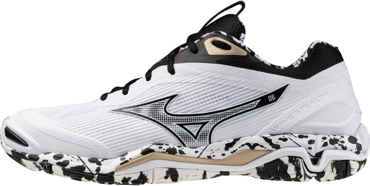 mizuno wave stealth 6 kakizome blanc noir or