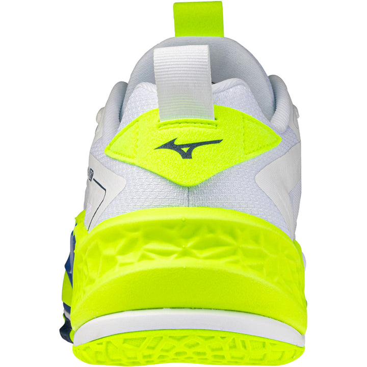 mizuno wave stealth neo 2 blanc jaune fluo bleu