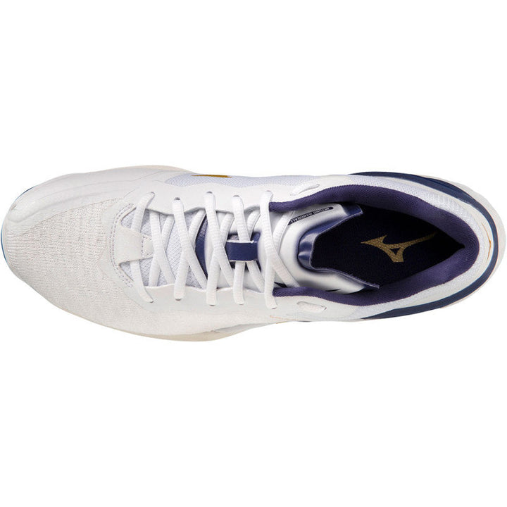 mizuno wave stealth neo blanc bleu or