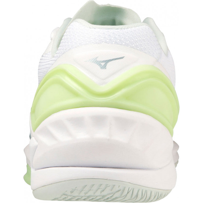 mizuno wave stealth neo femme blanc vert gris
