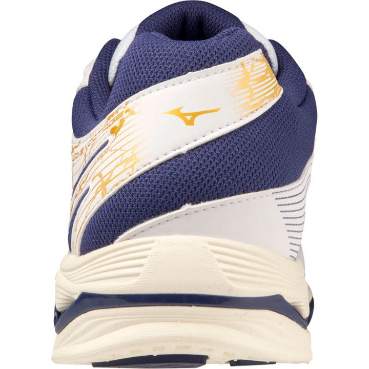 mizuno wave voltage blanc bleu jaune