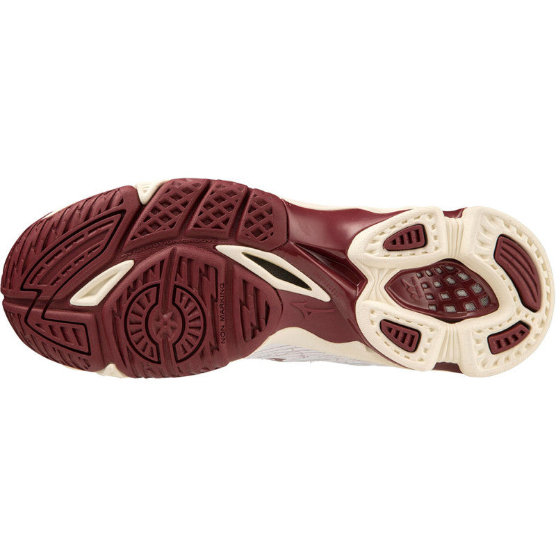 mizuno wave voltage femme blanc bordeau or